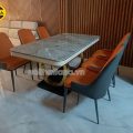 Bộ Bàn Ăn Mặt Đá Ceramic 6 Ghế Hiện Đại Nhập Khẩu BA142
