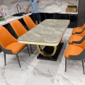 Bộ Bàn Ăn Mặt Đá Ceramic 6 Ghế Hiện Đại Nhập Khẩu BA142