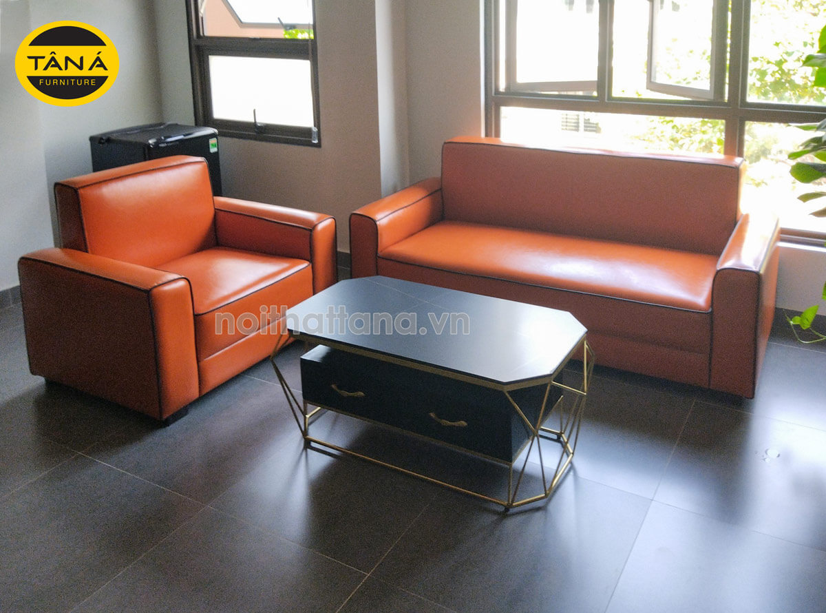 Bộ ghế sofa cam đơn giản hút tài lộc