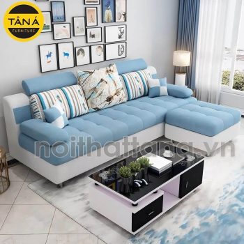 Sofa Băng Vải Phối Màu Trẻ Trung 3 Chỗ Ngồi TB59