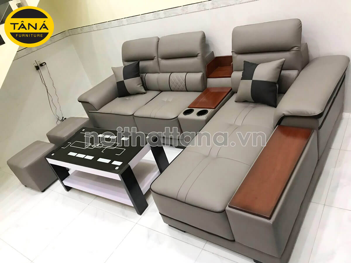 Ghế sofa da hàn quốc góc L hiện đại Q30-2M7