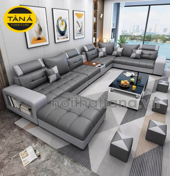 Ghế Sofa Da Hàn Quốc Góc Lớn Hiện Đại N105