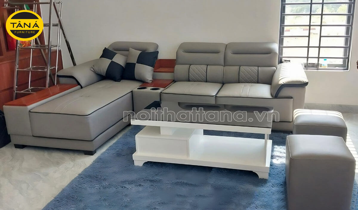 Ghế sofa da hàn quốc góc L hiện đại Q30-2M7