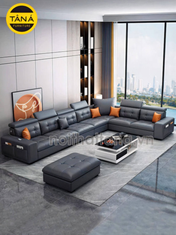 Ghế Sofa Da Hàn Quốc Góc L Hiện Đại N107