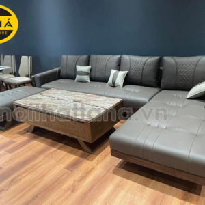 Sofa Gỗ Sồi Bọc Da Góc L Đẹp TA-883A-37