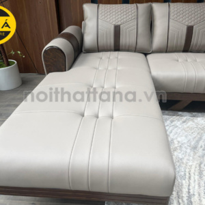 Sofa Gỗ Sồi Bọc Da Góc L Hiện Đại TA-886A-12