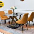 Bộ Bàn Ăn Mặt Đá 4 Ghế Hiện Đại Nhập Khẩu BA132