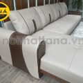 Sofa Gỗ Sồi Bọc Da Góc L Hiện Đại TA-886A-12