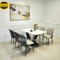 Bộ Bàn Ăn Mặt Đá Ceramic 6 Ghế Hiện Đại Nhập Khẩu BA153