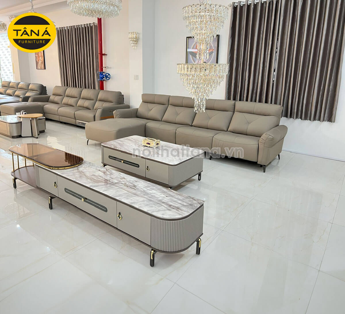 Sofa Da Bò Chỉnh Điện Góc L Nhập Khẩu TA-C8605