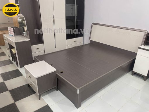 Combo Giường Tủ Màu Xám Phong Cách Tối Giản TA-9284