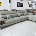 Sofa Da Cao Cấp Chống Trầy Xước, Lau Được Mực Góc L Đẹp TA-G23