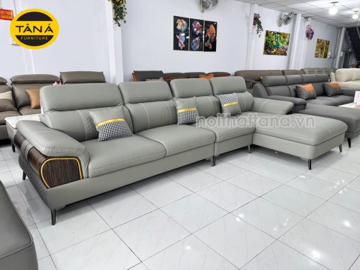 Sofa Da Cao Cấp Chống Trầy Xước, Lau Được Mực Góc L Đẹp TA-G23