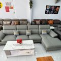 Sofa Da Cao Cấp Chống Trầy Xước, Lau Được Mực Góc L Đẹp TA-G23