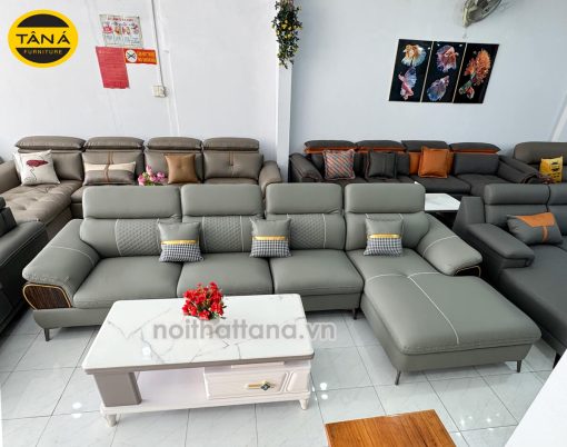 Sofa Da Cao Cấp Chống Trầy Xước, Lau Được Mực Góc L Đẹp TA-G23