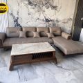Sofa Gỗ Bọc Da Cao Cấp Góc L Đẹp TA-G14