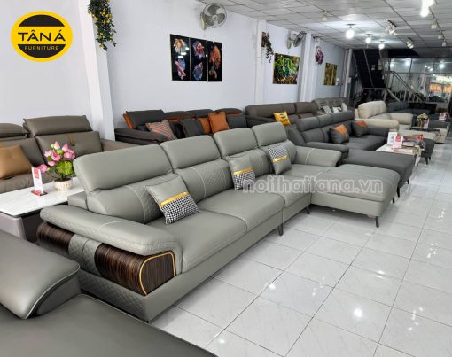 Sofa Da Cao Cấp Chống Trầy Xước, Lau Được Mực Góc L Đẹp TA-G23