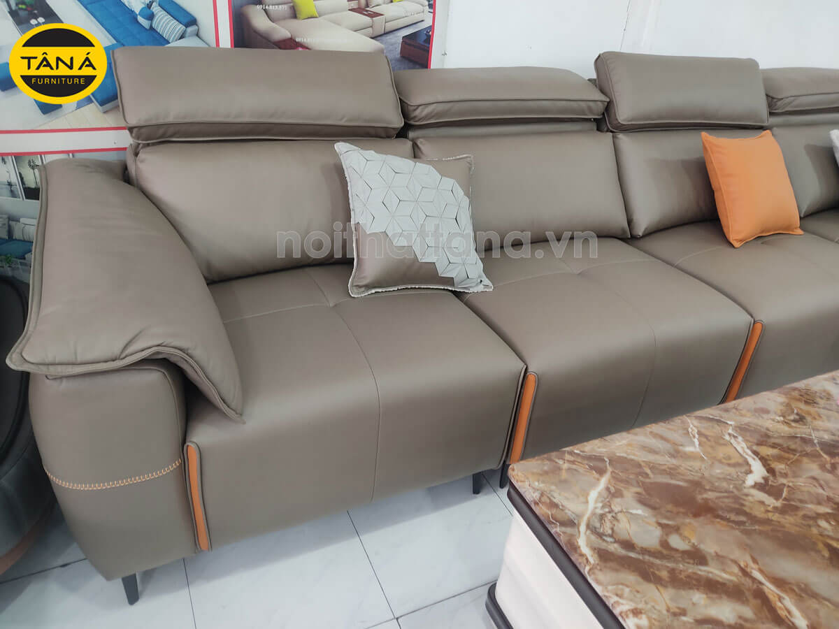 Ghế sofa vải giả da góc L hiện đại nhập khẩu TA-8868