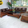 Sofa Băng Gỗ Hương Bọc Da Cao Cấp