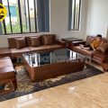 Sofa Băng Gỗ Sồi Bọc Da Cao Cấp TA-G26