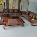 Sofa Băng Gỗ Sồi Bọc Da Cao Cấp TA-G26