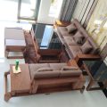 Sofa Băng Gỗ Sồi Bọc Da Cao Cấp TA-G26