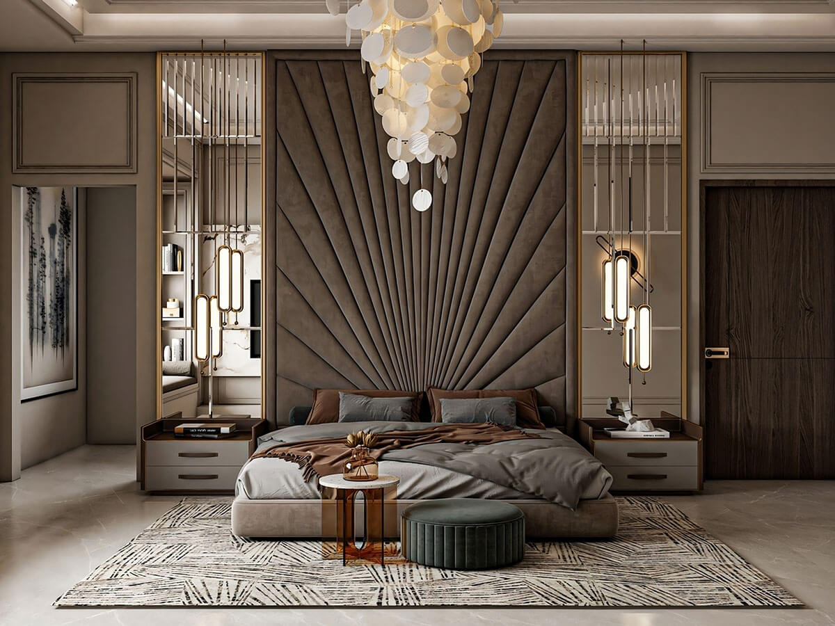 Phòng ngủ phong cách Luxury sang trọng