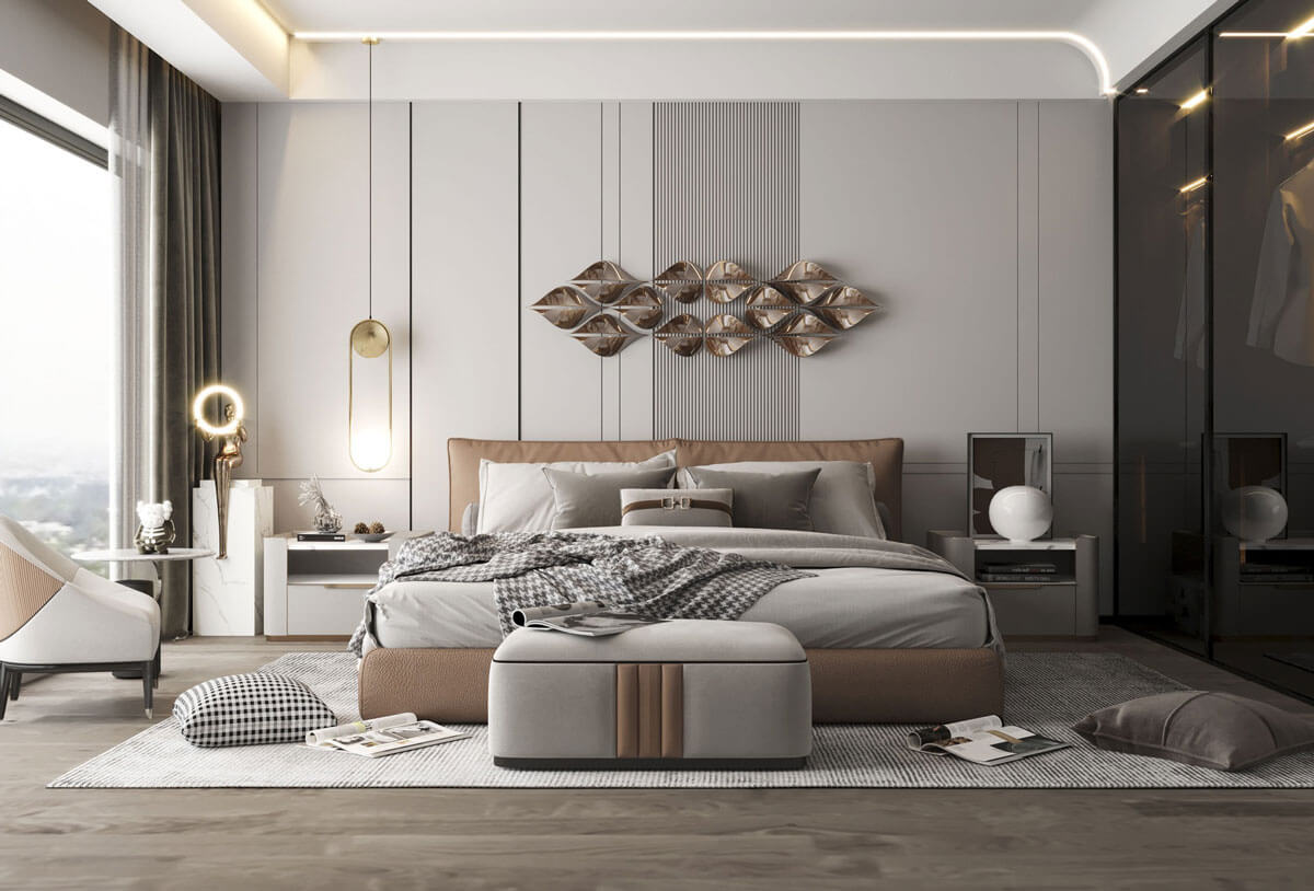 Phòng ngủ phong cách Modern Classic