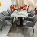 Bộ Bàn Ăn Mặt Đá 6 Ghế Hiện Đại Nhập Khẩu BA-S222