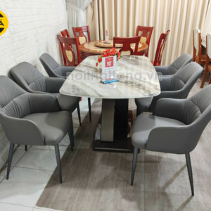 Bộ Bàn Ăn Mặt Đá 6 Ghế Hiện Đại Nhập Khẩu BA-S222
