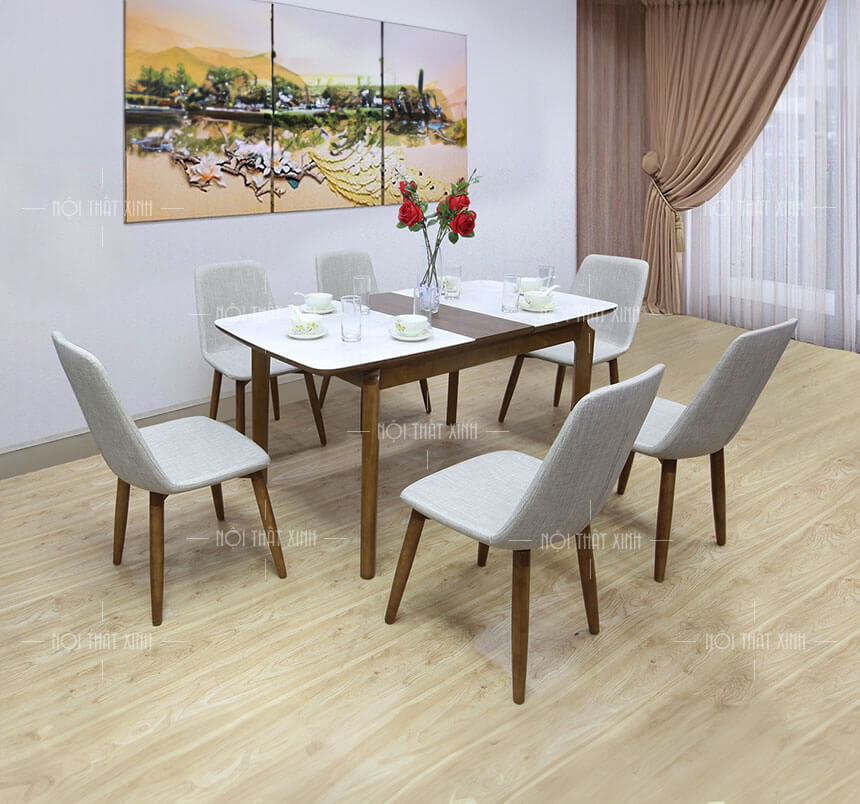 Mẫu bàn ăn gỗ giá rẻ tại hà nội nội thất xinh