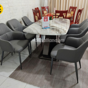Bộ Bàn Ăn Mặt Đá 6 Ghế Hiện Đại Nhập Khẩu BA-S222