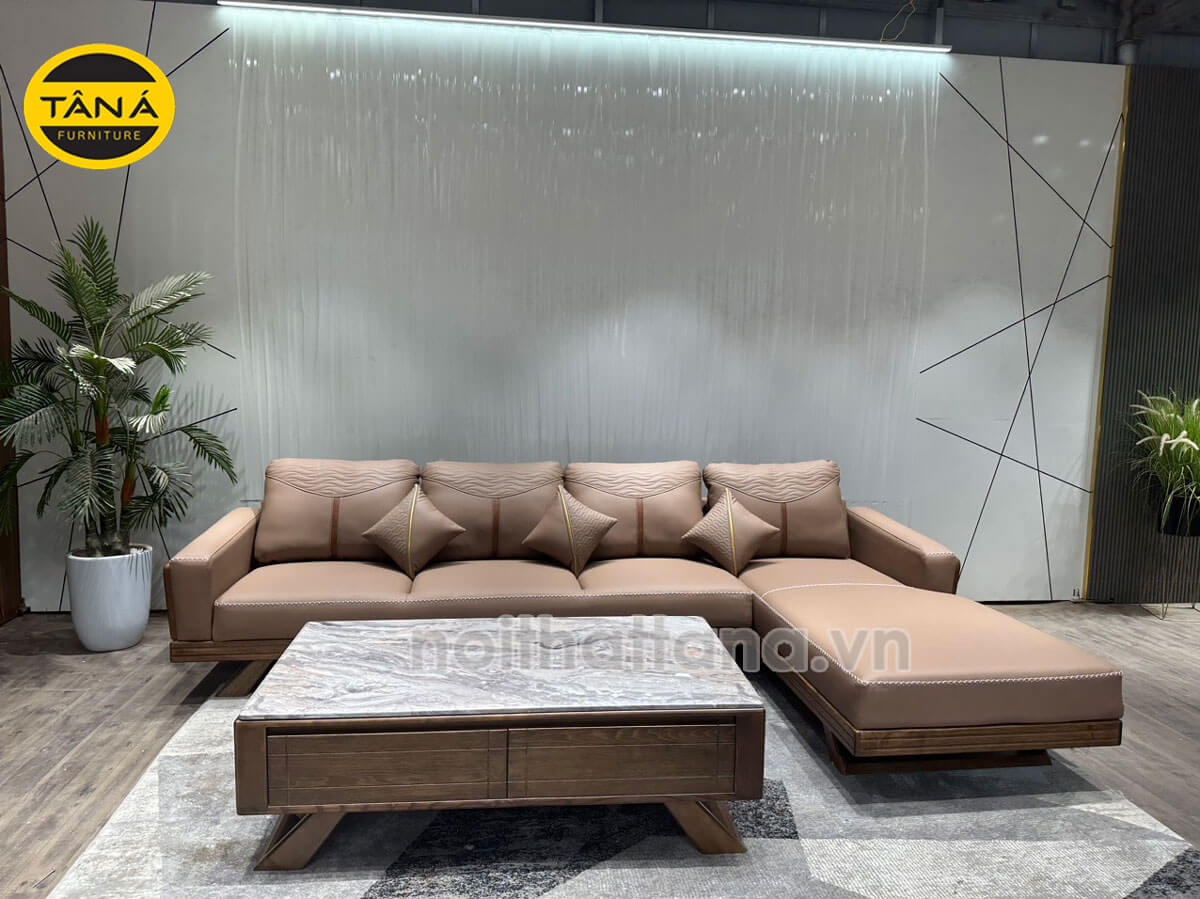 Sofa Da Cao Cấp Góc L Hiện Đại TA-889AB