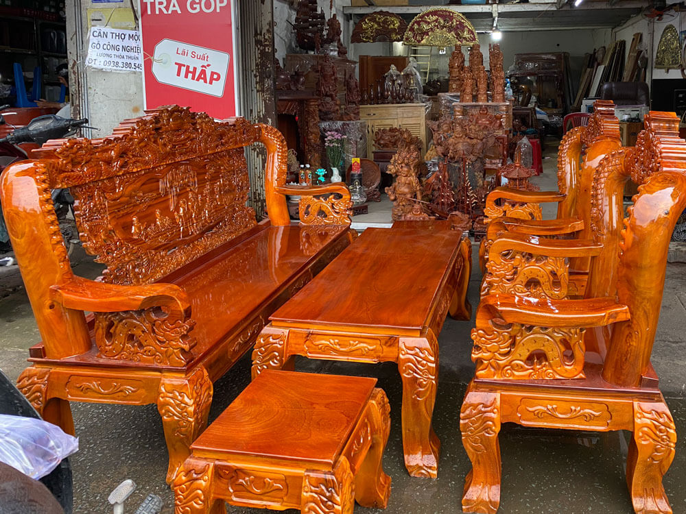 Mẫu ghế salon gỗ giá rẻ