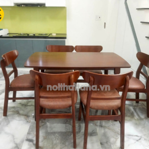 Bộ Bàn Ăn 4 Ghế Gỗ Giá Rẻ BA04