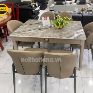 Bộ Bàn Ăn Mặt Đá BA-MT23-21 Nhỏ Gọn 6 Ghế Đơn Giản