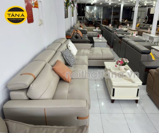 Sofa vải giả da góc chữ L đẹp nhập khẩu TA-K931