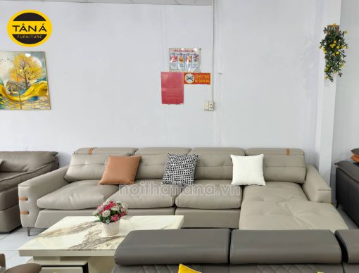 Sofa vải giả da góc chữ L đẹp nhập khẩu TA-K931