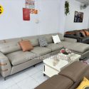 Sofa vải giả da góc chữ L đẹp nhập khẩu TA-K931