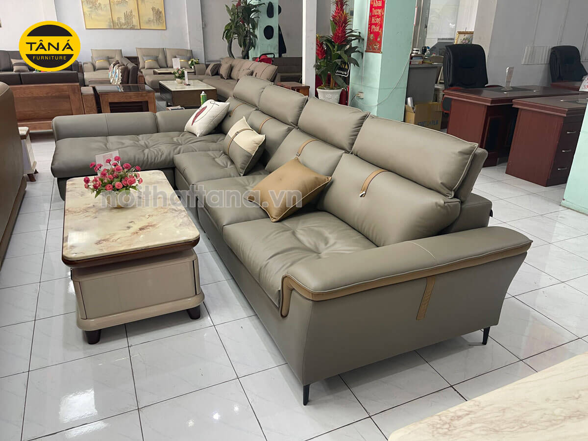 Ghế Sofa Vải Giả Da Góc Chữ L Nhập Khẩu TA-8905B