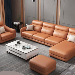 Ghế Sofa Da Hàn Quốc Góc L Hiện Đại + Ghế Đơn N115-D