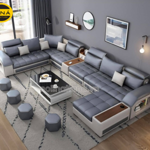 Ghế Sofa Da Góc Lớn Chữ U Kiểu Dáng Sang Trọng N116
