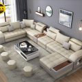 Ghế Sofa Da Góc Lớn Chữ U Kiểu Dáng Sang Trọng N116