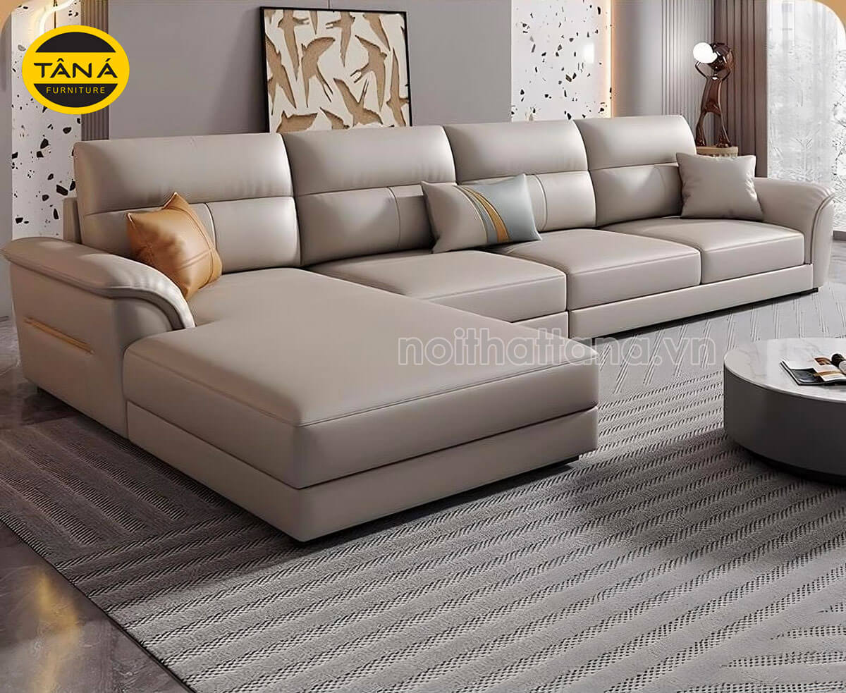 Ghế Sofa Da Hàn Quốc Góc Chữ L Hiện Đại N114