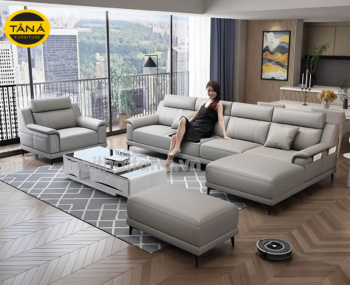 Ghế Sofa Da Góc Chữ L + Ghế Đơn Hiện Đại N118-D