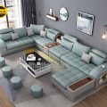 Ghế Sofa Da Góc Lớn Chữ U Kiểu Dáng Sang Trọng N116