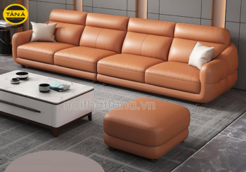 Ghế Sofa Băng Da 4 Chỗ Ngồi Phong Cách Bắc Âu TB70