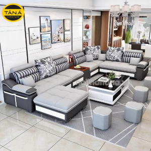 Ghế Sofa Vải NV16 Góc Chữ U Cho Phòng Khách Lớn