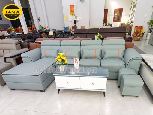 mẫu ghế Sofa gỗ chữ L cho phòng khách