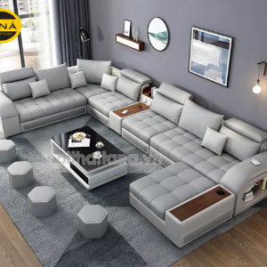 Ghế Sofa Da Góc Lớn Chữ U Kiểu Dáng Sang Trọng N116